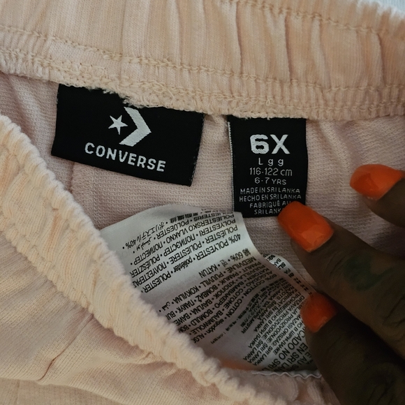 Converse White and Pink Graphic Tee and Shorts Set - Picture 4 of 8